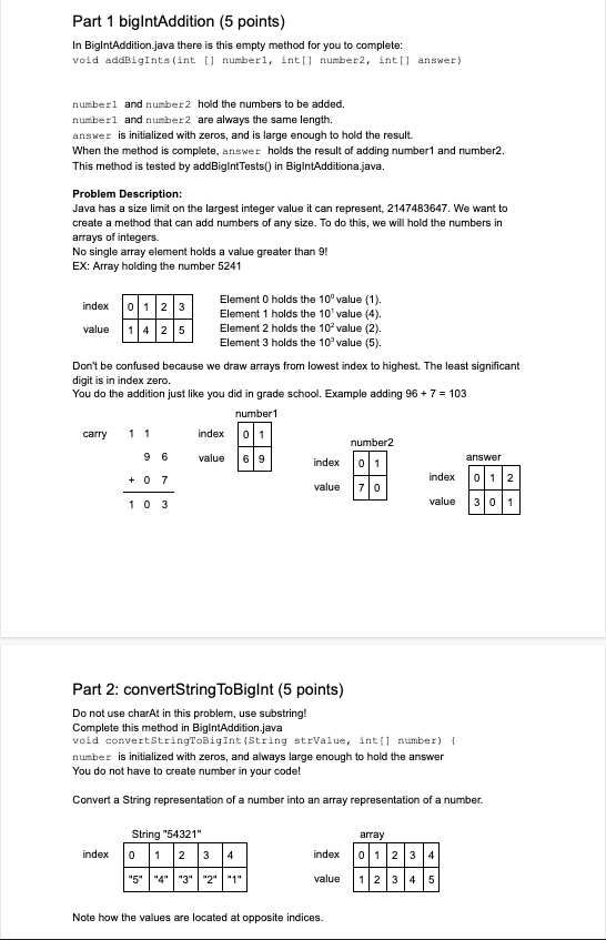 JAVA Please adhere to the instructions. Thank you in advance. start code