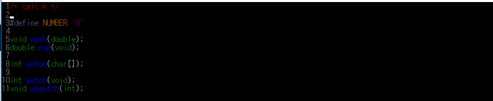 home directory for this assignment. Copy these files from home/240/hw7: calc.h, getch.c,