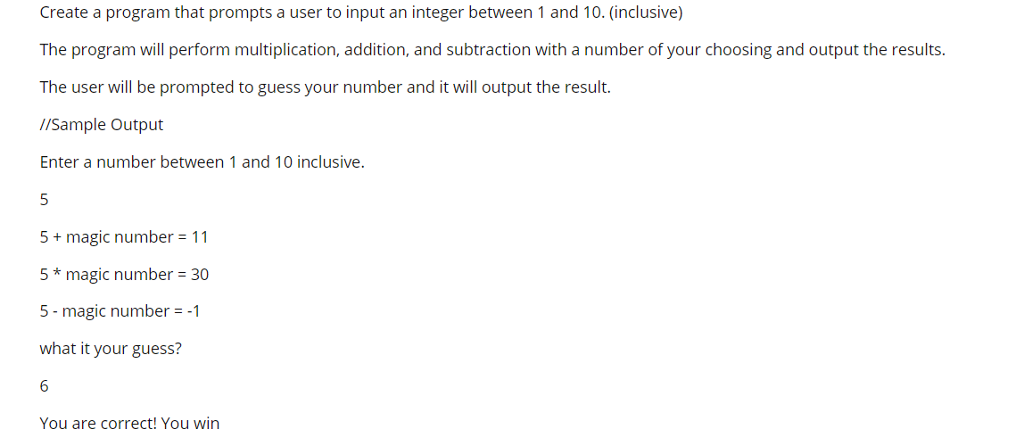 In C programming language Create a program that prompts a user to