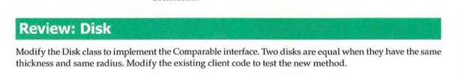 need full code in Java with comments. Modify the Disk class to