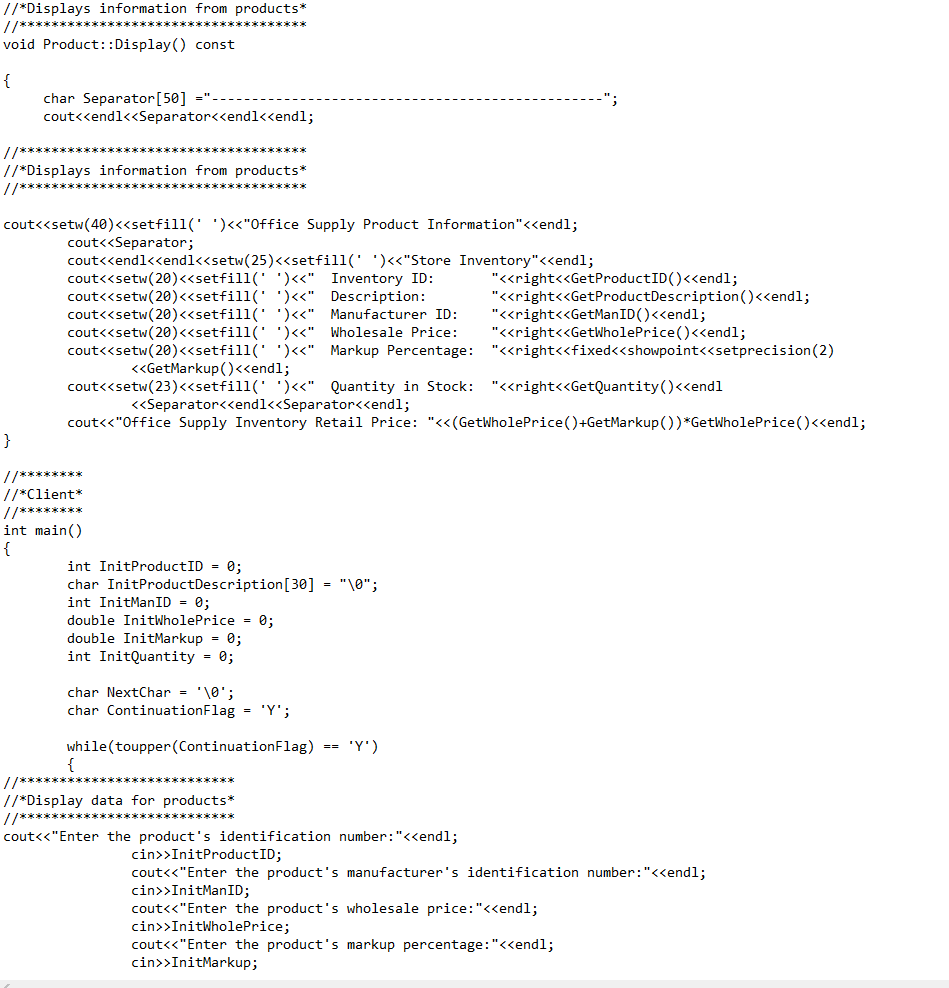 simple inventory program from a console interface to a Windows interface. Specifically,