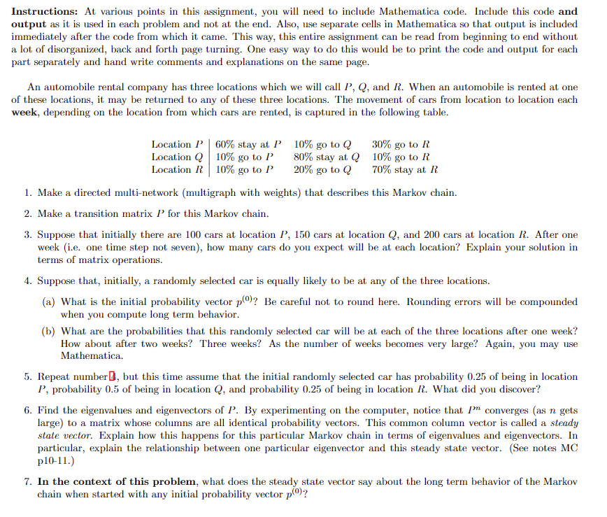  Instructions: At various points in this assignment, you will need to