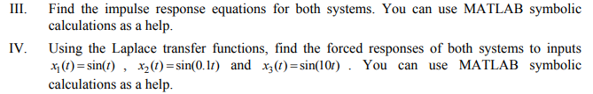 LTI systems (modeled by 2nd order linear differential equation with constant coefficients)