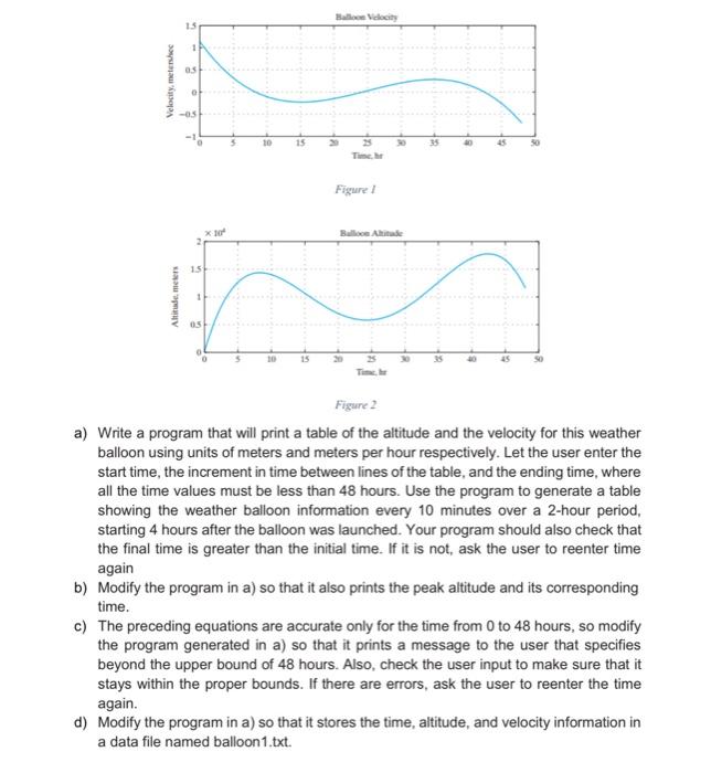 greatly aprreciated. Task 2: Weather Balloons A weather balloon is a balloon