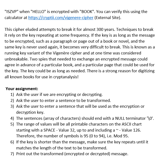 March 44 BC). The cipher uses a shift of the alphabet by