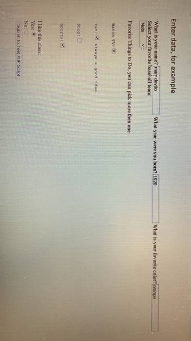 points) Create the following screen What year were you born? What is