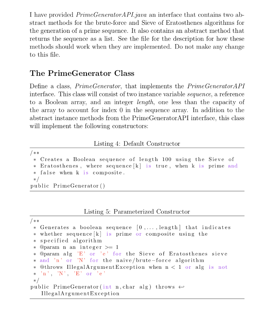 java.util.Random; import java.util.scanner; * A test bed for the PrimeGenerator implementation k