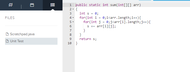 the sum of all the values in a 2D array iii FILES