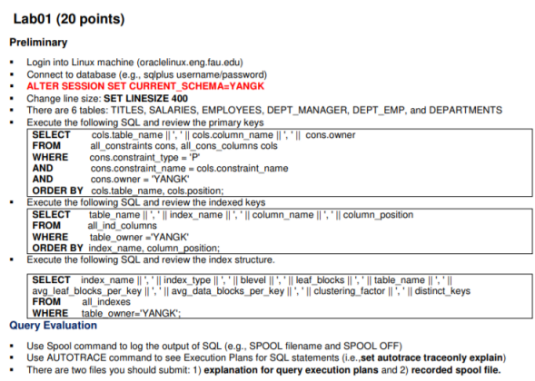  Lab01 (20 points) Preliminary Login into Linux machine (oraclelinux.eng.fau.edu) .Connect to