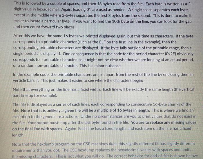 the contents of a file in a human readable form. Not all