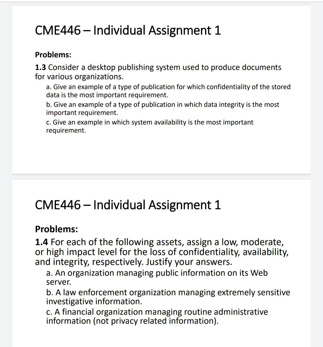 Its computer network and security lesson Can to solve this assignments