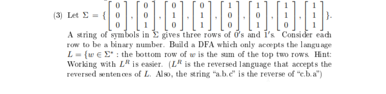  (3) Let S = {| 0 [3] [:] [:] [:] [:]