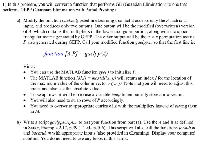  1) In this problem, you wil convert a function that performs