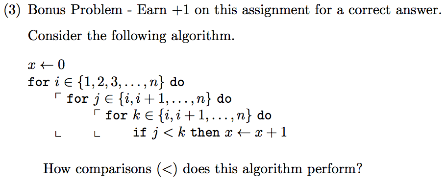  Bonus Problem Earn +1 on this assignment for a correct answer.