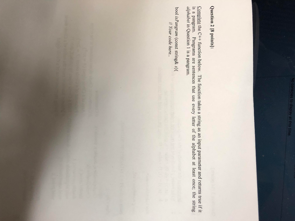 I need help with this code in C++. Question 2 18 points]: