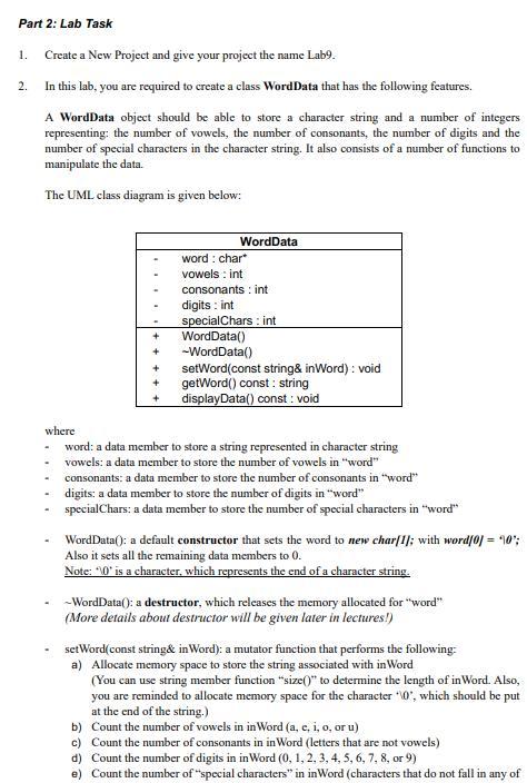 This is the part of main.cpp #include #include #include #include "WordData.h" using