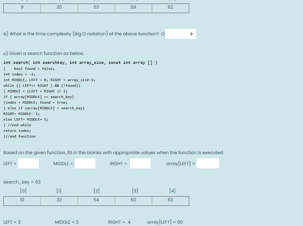 array[ ], int array_size) { int p; int index = -1; //-1