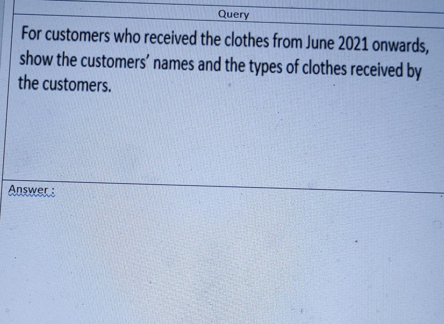 NOT NULL, Address Varchar2(60) NOT NULL, Email Address Varchar2(60) NOT NULL, Telephone