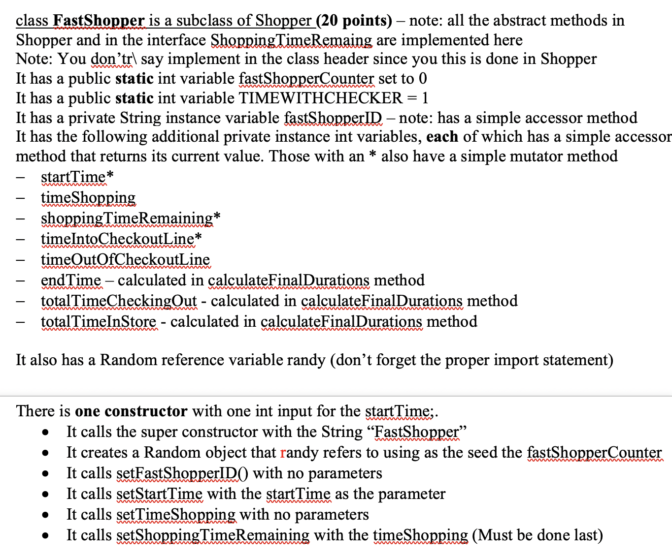 are two types of shoppers - fast shoppers and big shoppers. They