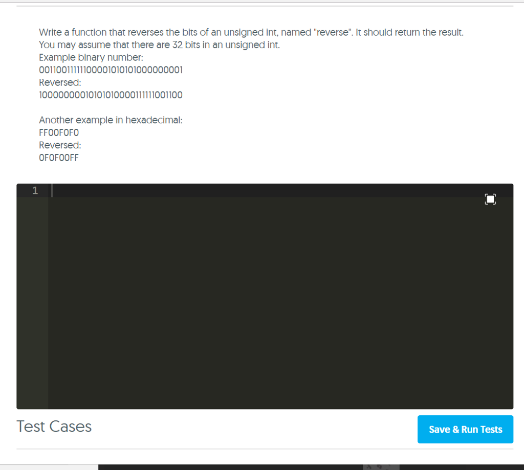 32 bits Write a function that reverses the bits of an unsigned