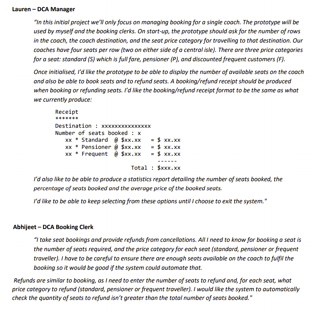 Design and create a Java program to solve analysed stakeholder (user and