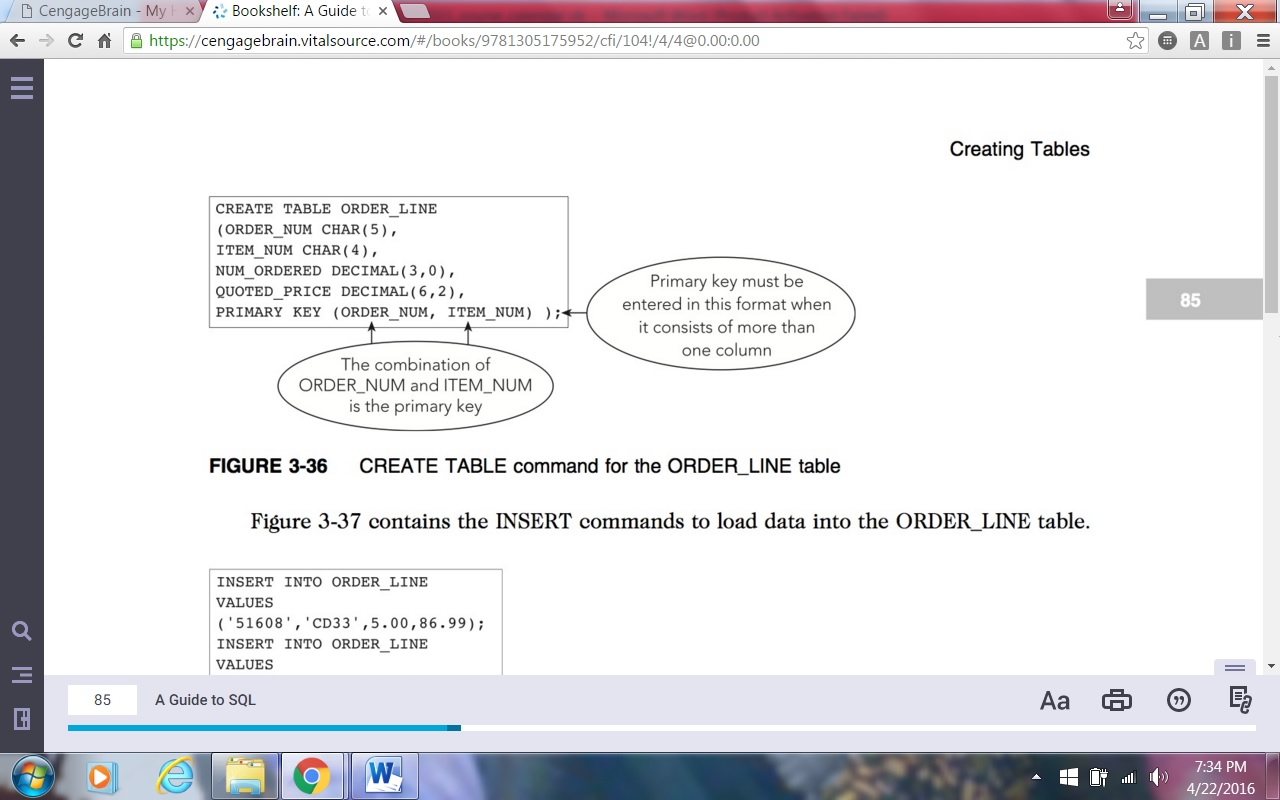 use the VARCHAR data type and the COMMISSION and RATE columns should