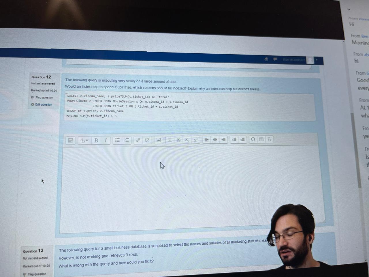  Please solve question 12 , SQL , SQL management 2009-2014 Hi