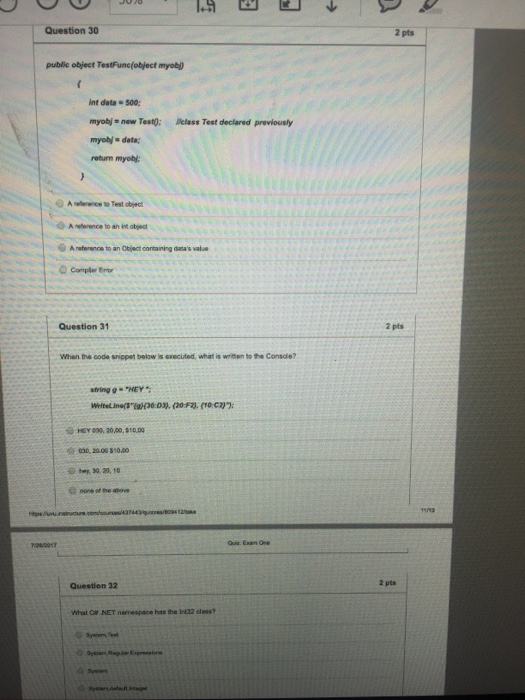  Hw c# public object TestFunc(object myobj) { int data = 500: