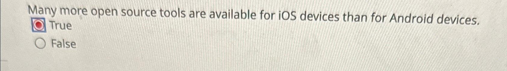  Many more open source tools are available for iOS devices than