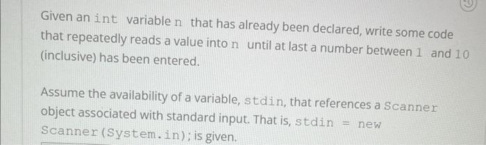Can someone solve this using Java and a while loop? Thanks! Given