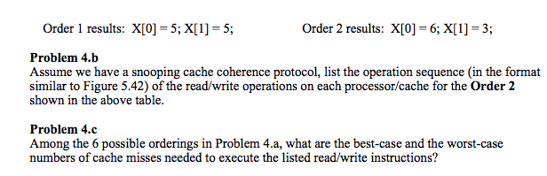 processors on a given cache block. The following table shows two processors