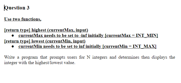 I cannot get my program to replace the currentMax and currentMin variables