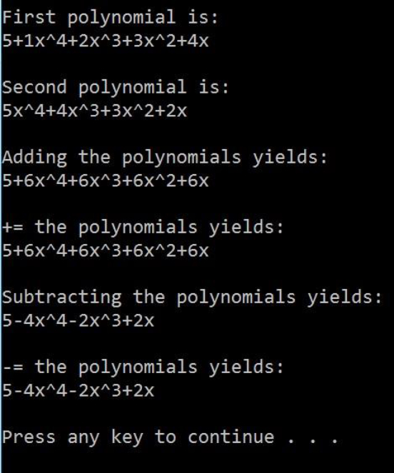 b, c, t; a.enterTerms(); b.enterTerms(); t = a; // save the value
