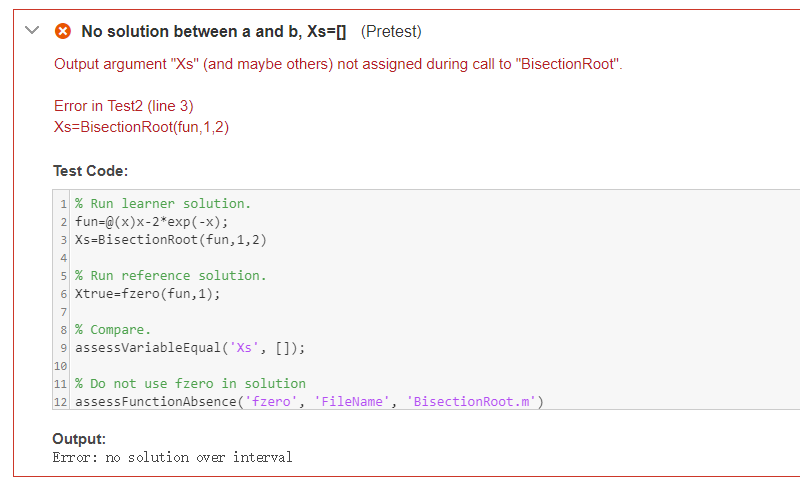 Using Matlab to write a user-defined function that solves for a root