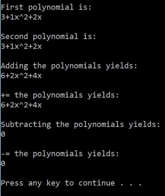 file) The application program (Polynomial_app.cpp) has already been completed for you. Your