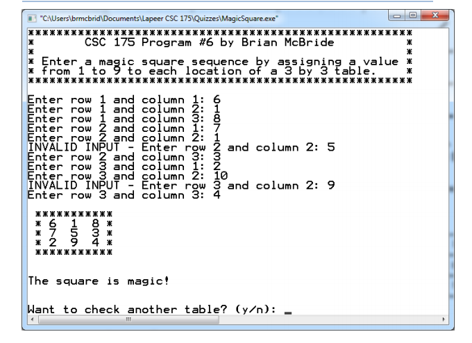 magic square is a grid of numbers where the values in each