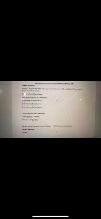 of the problem: I Input: Output: Model: Pattern Matching: er twy Student