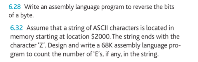  6.28 Write an assembly language program to reverse the bits of