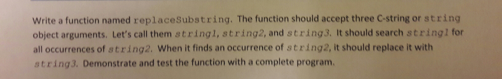 Please write in C++ in Microsoft Visual Studio 2015! Write a function