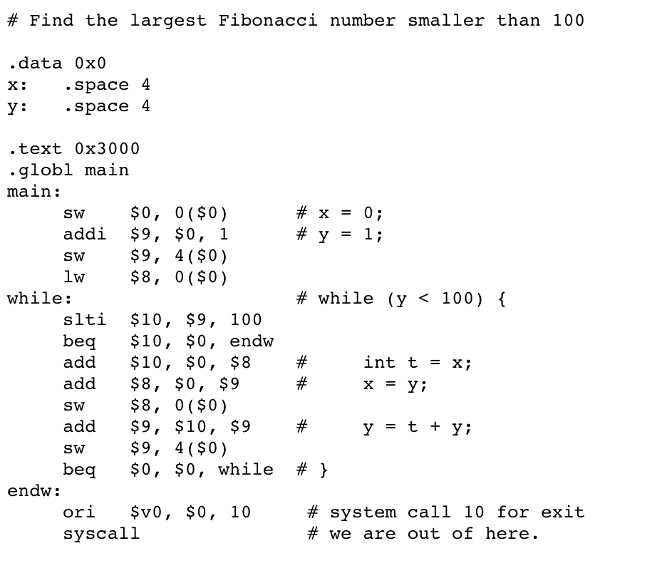 lab! Download it from: http://courses.missouristate.edu/KenVollmar/MARS/download.htm Sample asm code files are attached on