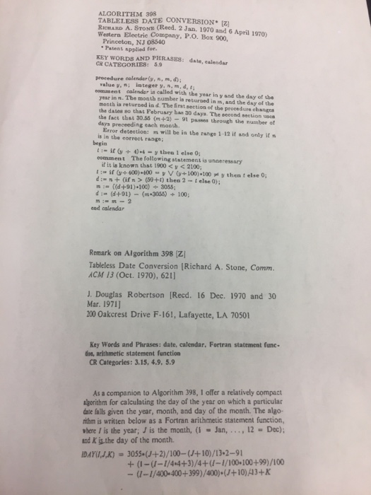 Write the following algorithm in Java Eclipse and produced the output. ALGORITHM