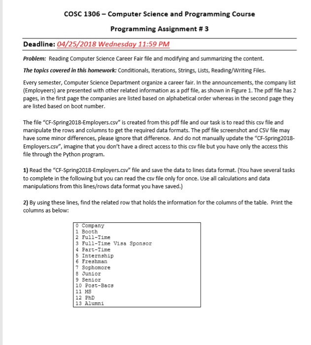  I need help with a python programming assignment. Its due in