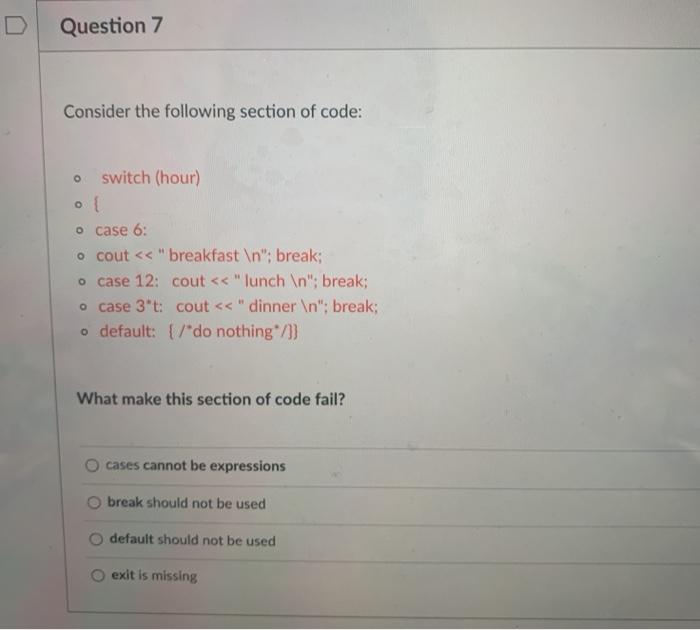 .cpp program file that will print the following: o 1* 5 =