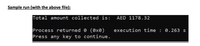 reads the amount of coins collected at the end of each day