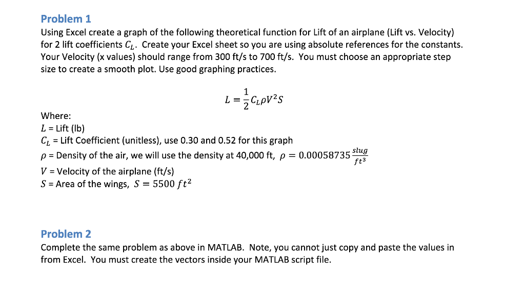 Please show Excel and matlab code for this problem. Using Excel create