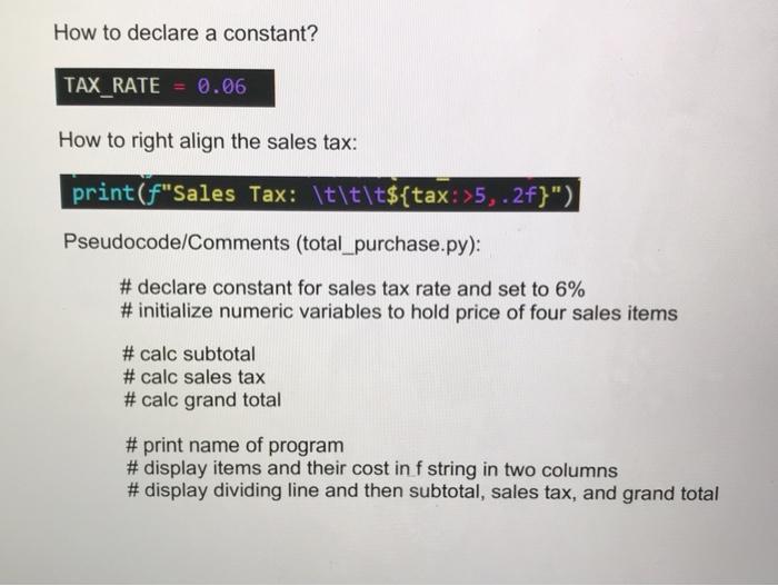 sure to follow carefully all the requirements and use all the comments