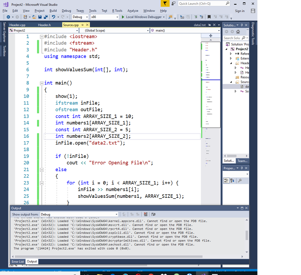 Please fix my program Using C++ to read data file(.txt), store them