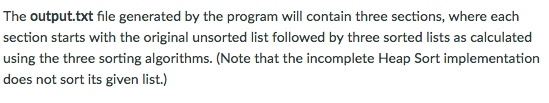 import java.util.LinkedList; import java.util.List; public class FinalList { private final List unsortedList;