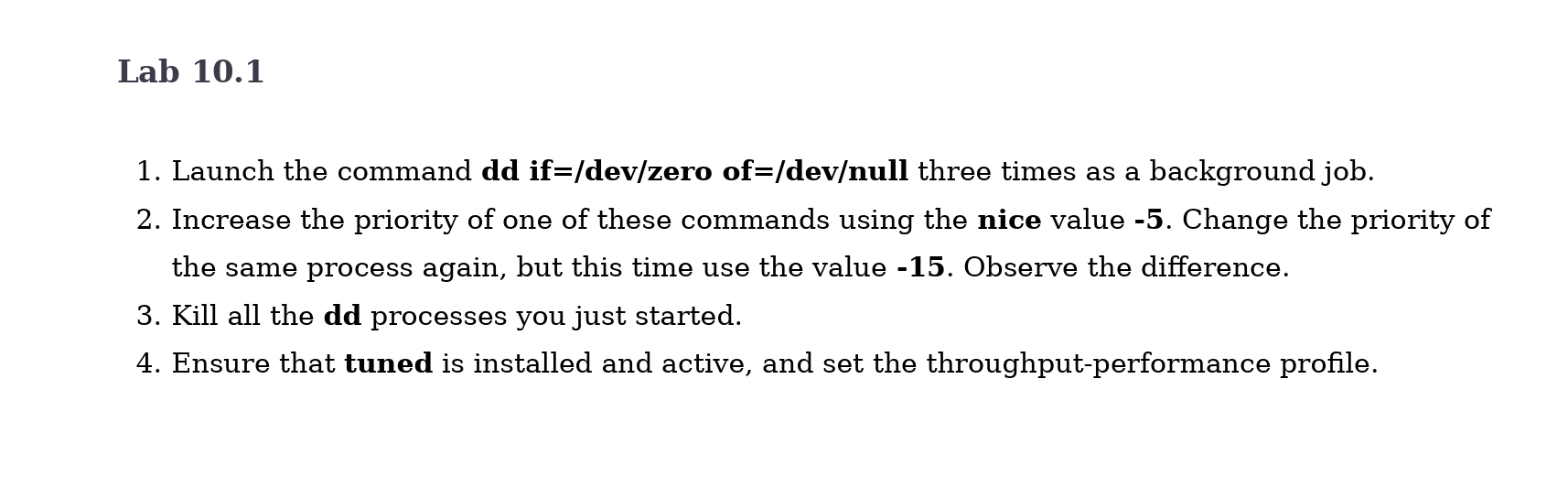  I use Centos 9. Please help me with Lab 10.1 1.Launch