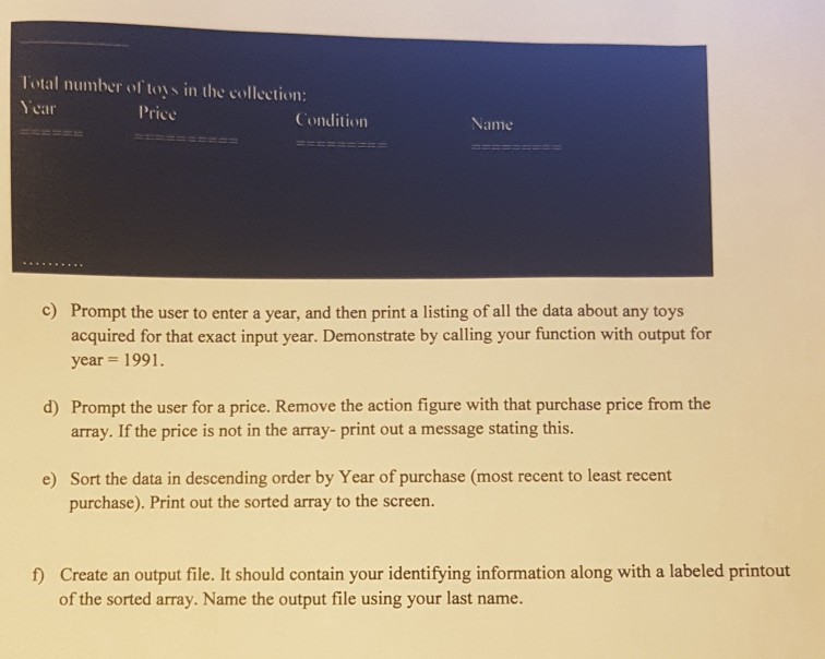 I dont understand how arrays and structs work. Program 2: Remember to